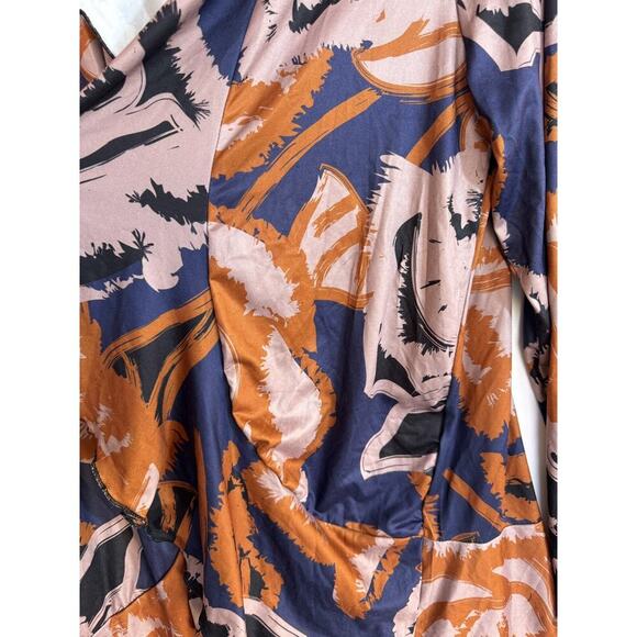 Women’s Print V-neck Open Front Cardigan Casual Print Long Sleeve Sz M - Picture 9 of 10